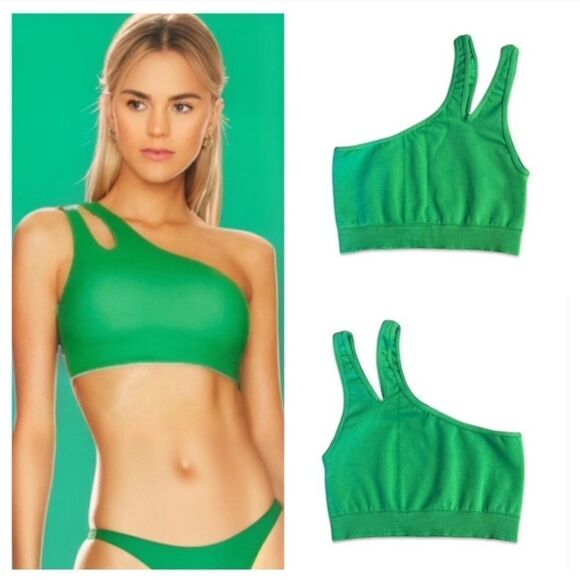 Camila Coelho Belmira Sports Bra in Green NWT/NWOT - Picture 7 of 7